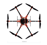 1550mm wheelbase hexacopter carbon fiber frame long endurance able to fly 75 minutes heavy lift 10-15kg multicopter Frame