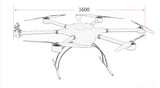 1580mm hexacopter frame industrial long endurance heave lift  multicopter frame 10kg 15kg payload